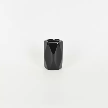Geometric Embossed Toothbrush Holder-black