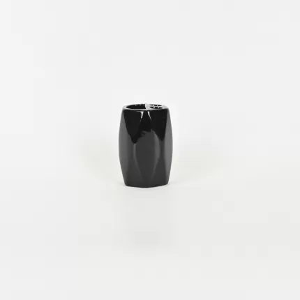 Geometric Embossed Toothbrush Holder-black