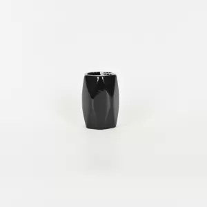 Geometric Embossed Toothbrush Holder-black