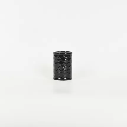 Geometric Embossed Mouthwash Cup-black