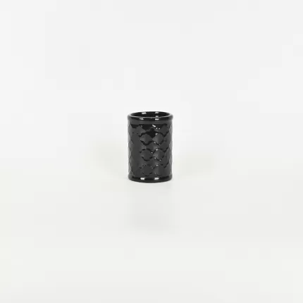 Geometric Embossed Mouthwash Cup-black