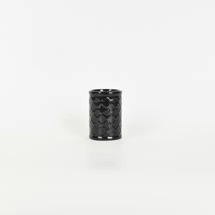 Geometric Embossed Mouthwash Cup-black