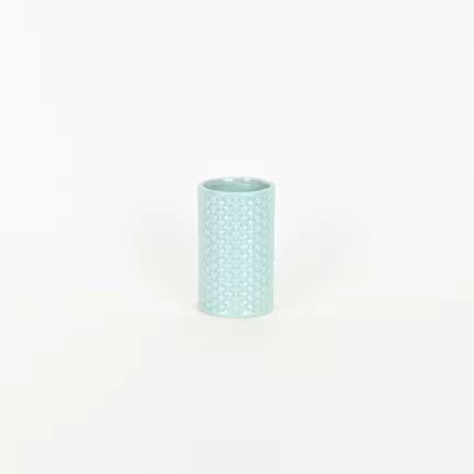 Geometric Embossed Mouthwash Cup-sky blue