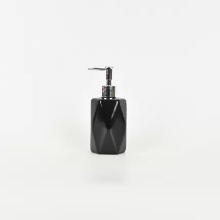 Geometric Embossed Lotion Bottle-black