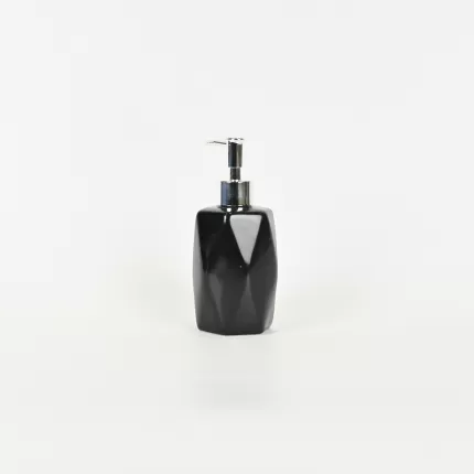 Geometric Embossed Lotion Bottle-black