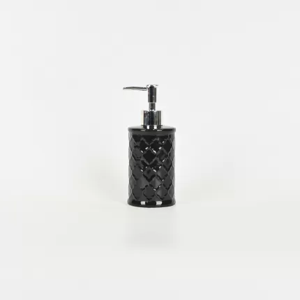 Geometric Embossed Lotion Bottle-black