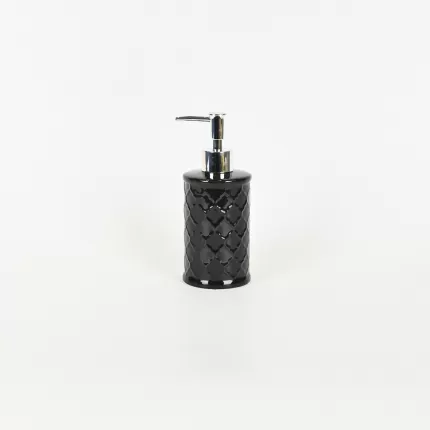 Geometric Embossed Lotion Bottle-black