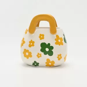 Flower Handle Vase-yellow&green