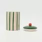 Vertical Stripe Jar-red&green