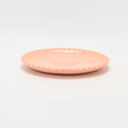 Heart Embossed Plate-cream pink