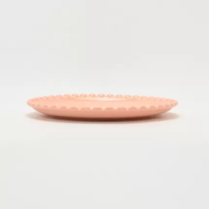 Heart Embossed Plate-cream pink