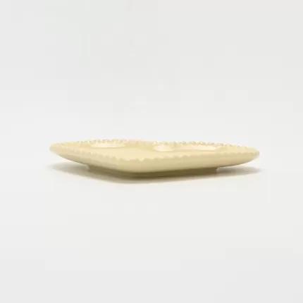 Heart Embossed Plate-cream yellow