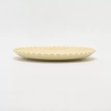 Heart Embossed Plate-cream yellow