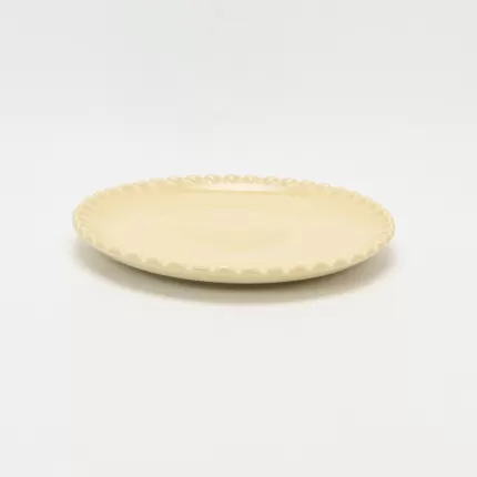 Heart Embossed Plate-cream yellow