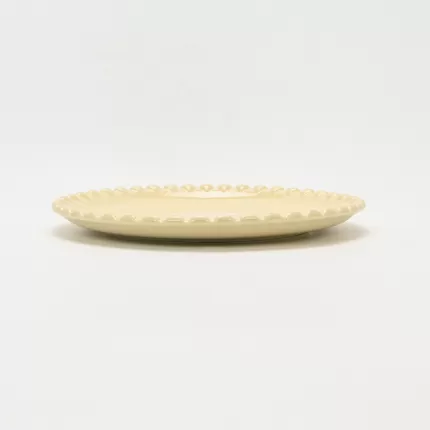Heart Embossed Plate-cream yellow