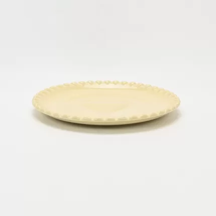 Heart Embossed Plate-cream yellow