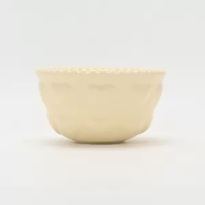 Heart Embossed Bowl-cream yellow