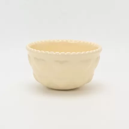 Heart Embossed Bowl-cream yellow