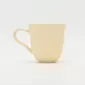 Heart Embossed Mug-cream yellow