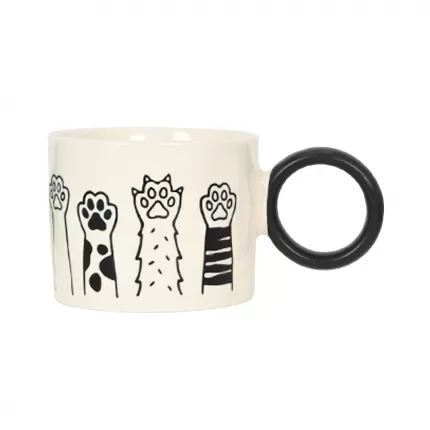 Languid Cat Paw Mug-black