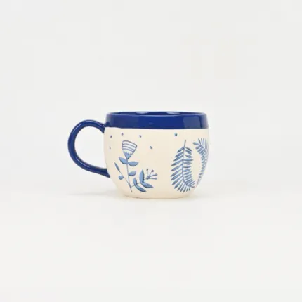 Blue Floral Charm Mug-3