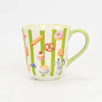 Heart-Patterned Baking Mug