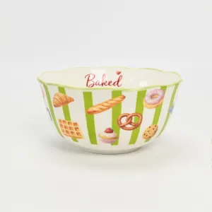 Heart-Patterned Baking Bowl