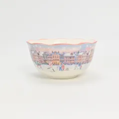 Pastel Christmas Village Bowl