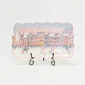 Pastel Christmas Village Plate